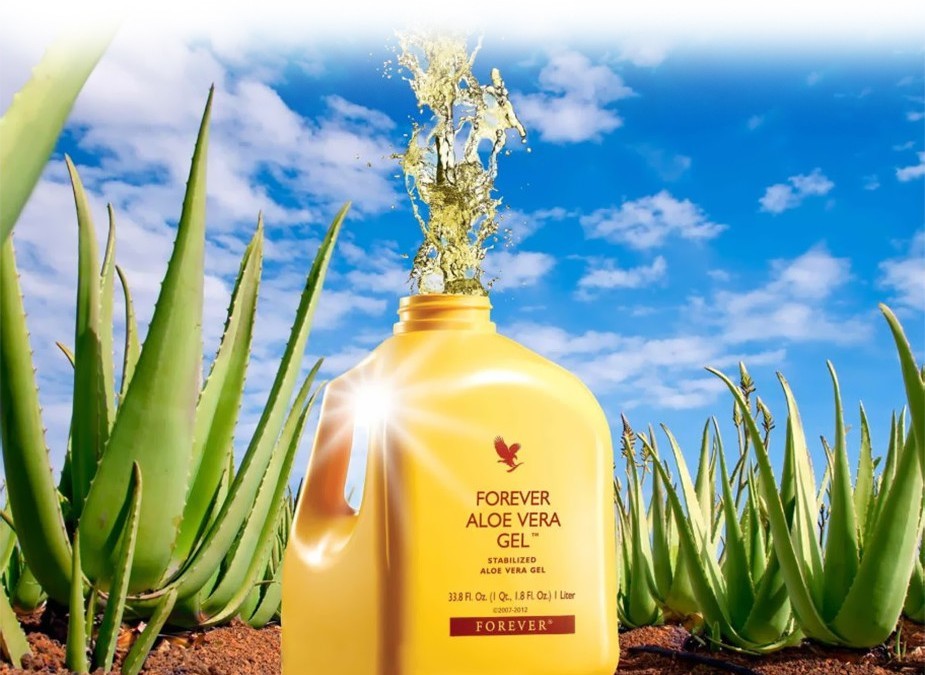 ingredients inside a bottle of forever aloe vera gel